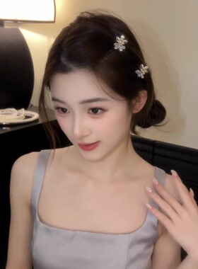 洋气时尚精致满钻花朵小抓夹高级