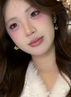 桂花六流苏珠珠耳环耳钉小众耳饰