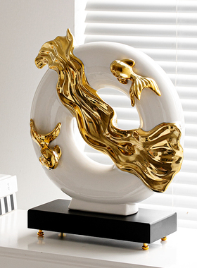 招财摆件轻奢高档客厅马上有钱