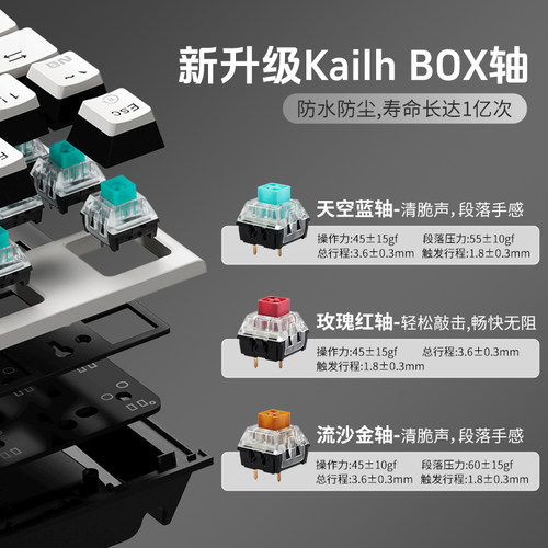 黑峡谷X4机械键盘99配列电竞游戏2.4G无线游戏电脑键盘凯华BOX轴 - 图1