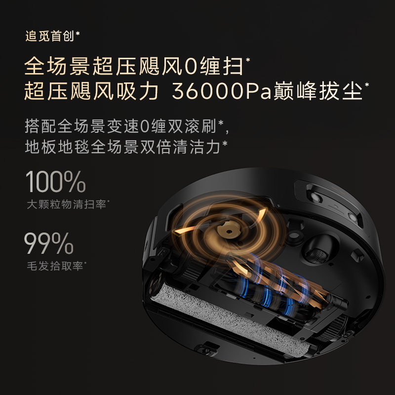 【新品】追觅扫地机器人X60Pro滚筒活水洗地一体自动清洁6cm越障