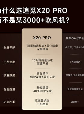 追觅全头养护吹风机红光雾化