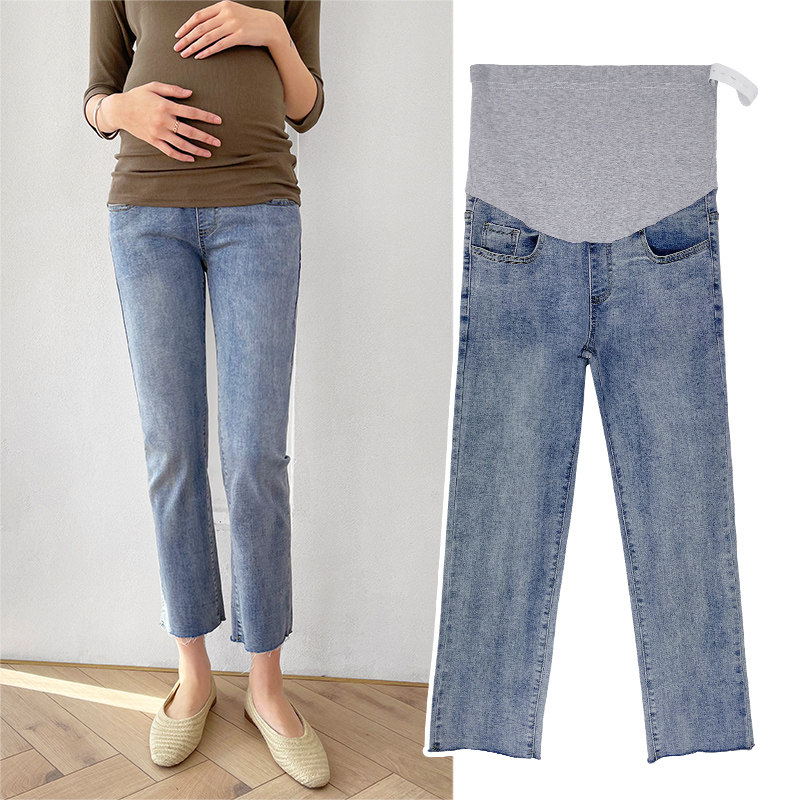 孕妇春秋外穿时尚款宽松孕妇裤子 夏娜莎孕妇直筒裤