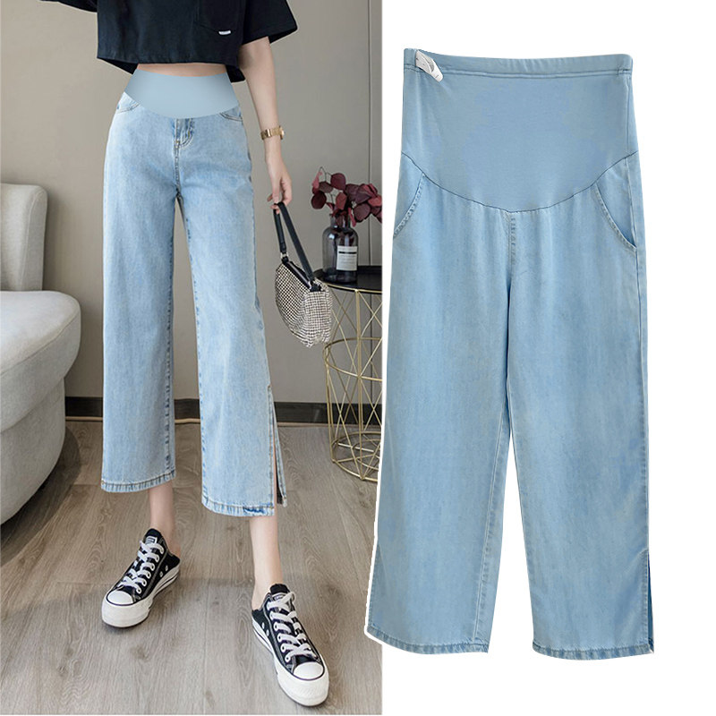 夏季潮妈阔腿夏外穿宽松孕妇裤子 夏娜莎孕妇阔腿裤