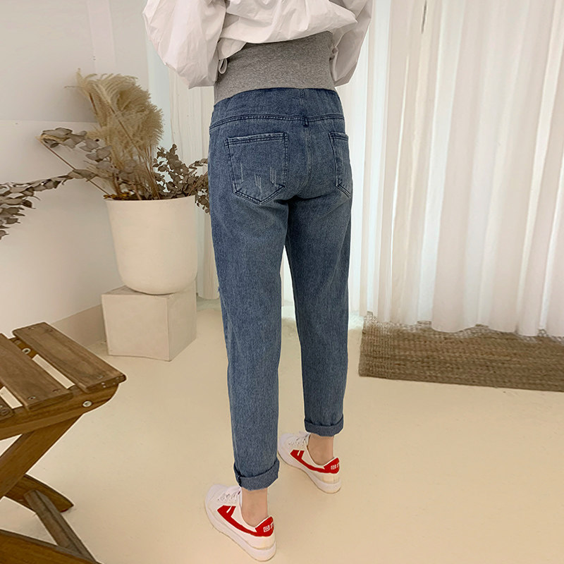 外穿潮妈春秋款孕妇春装孕妇裤子 夏娜莎孕妇直筒裤