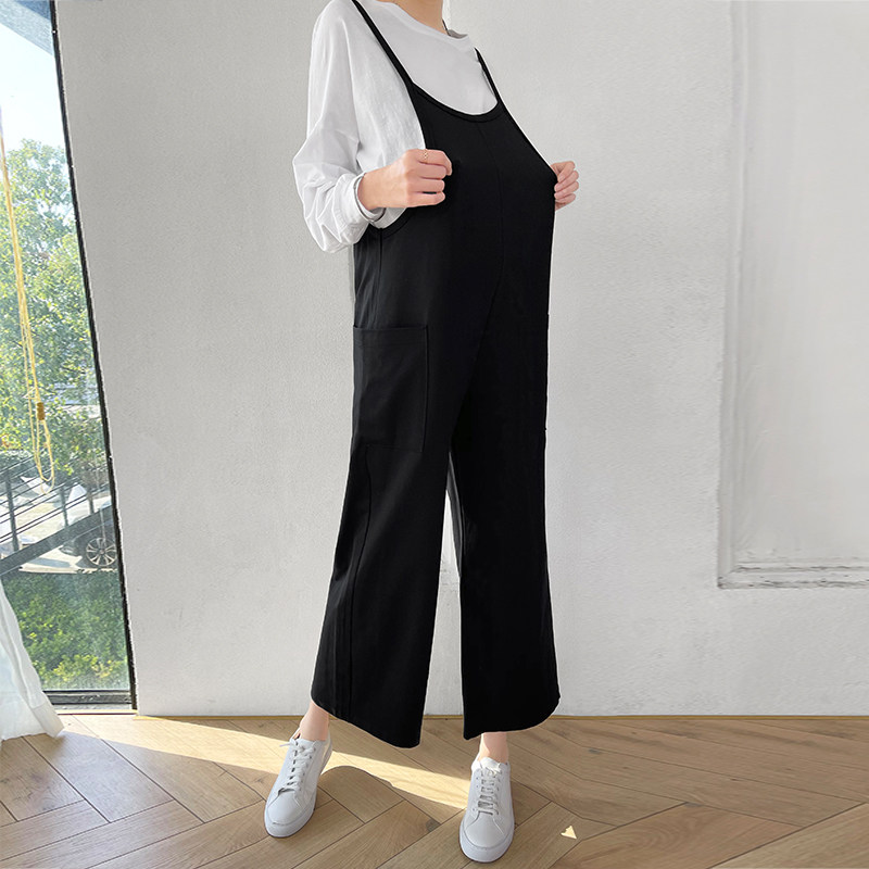 孕妇背带裤套装夏季外穿潮妈背带裤 夏娜莎孕妇背带裤