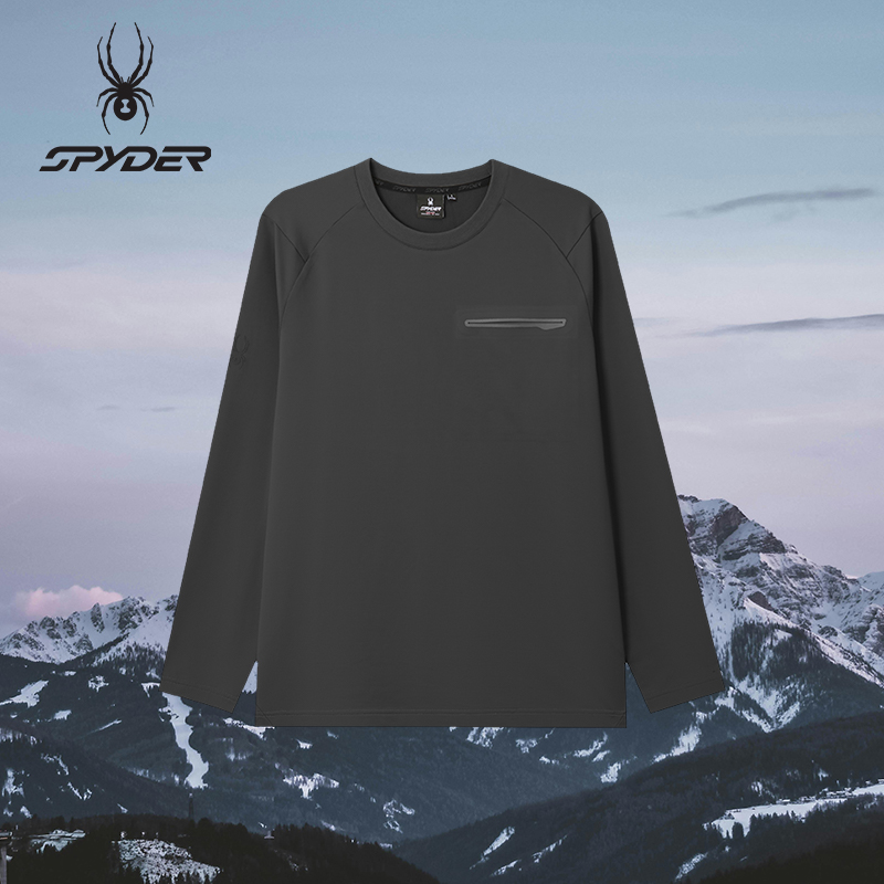 SPYDER蜘蛛秋冬男子休闲运动长袖T恤25MF405M - 图3