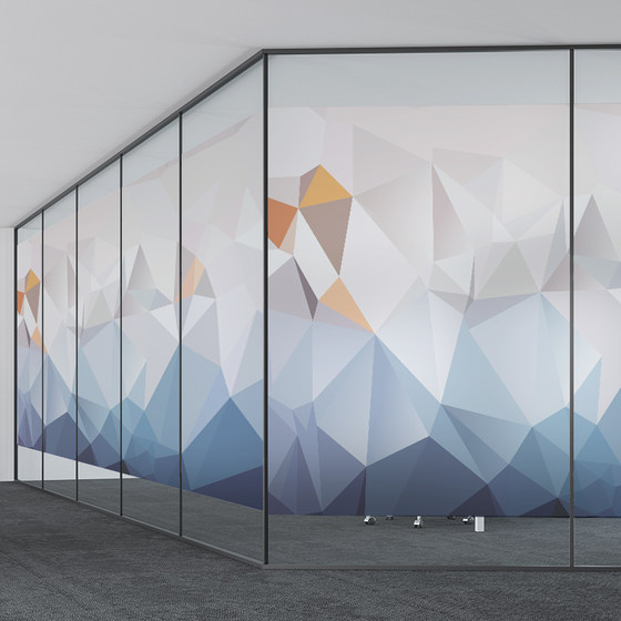 Customized geometric glass stickers creative office partition door privacy film company electrostatic frosted stickers