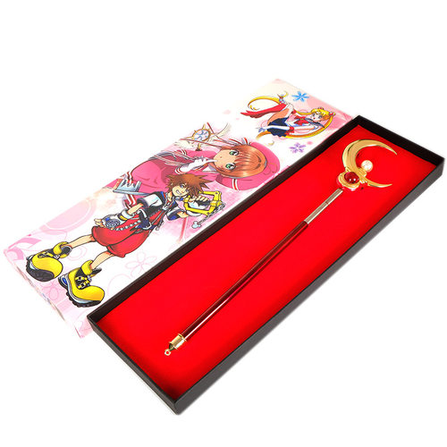 美少女战士变身器 月野兔月亮魔法棒合金可伸缩特大号COS道具挂件 - 图2