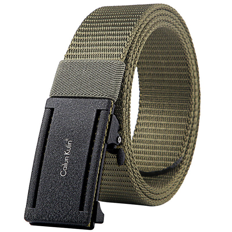 皮带男士潮ins年轻人休闲百搭帆布牛仔裤腰带自动扣尼龙布料裤带