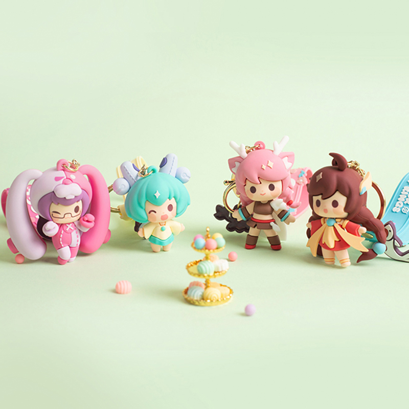 王者荣耀挂件王者荣耀英雄小乔鲁班庄周蔡文姬大乔妲己软胶金属钥匙扣滴胶挂件