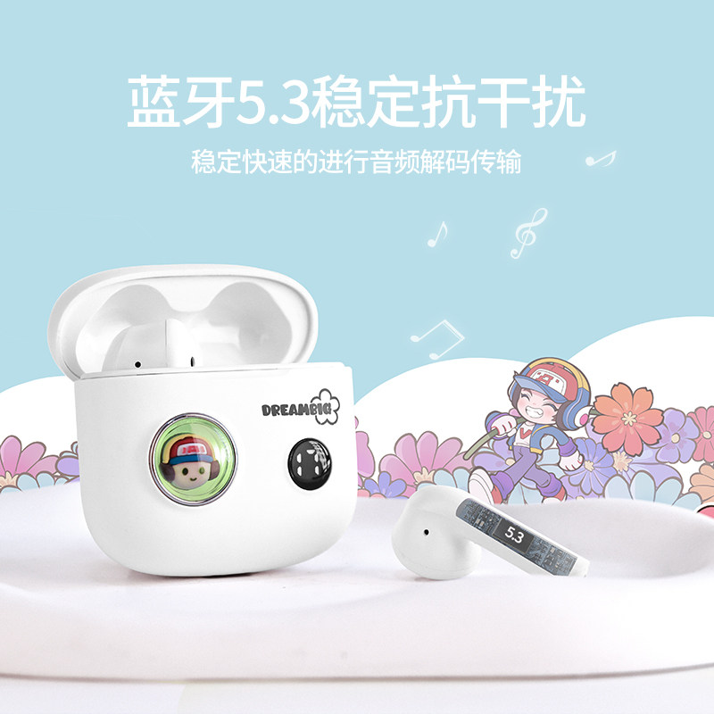 王者荣耀耳机王者荣耀 李白瑶小乔鲁班七号 LED显示长续航蓝牙耳机HOK35 韵果