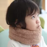 Детский утепленный шарф-платок, демисезонный бархатный ветрозащитный зимний шарф для выхода на улицу