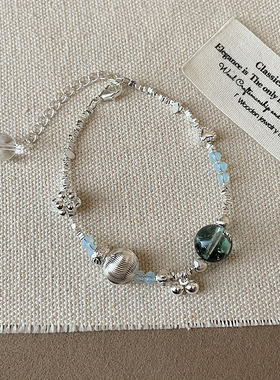 设计感水晶碎银手链女简约清新百