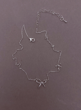 甜美蝴蝶结简约高级感项链