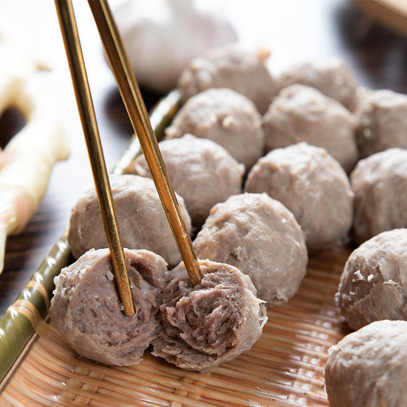 千年记手打牛肉丸500g潮州风味火锅麻辣烫关东煮食材丸子冷运包邮