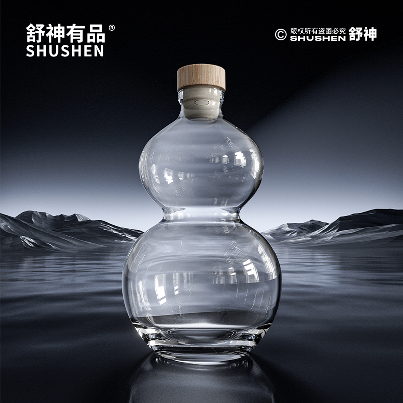 National style bubble wine bottle upgraded to thickened and transparent gourd bottle