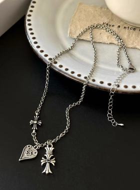 辣妹克罗十字架项链网红