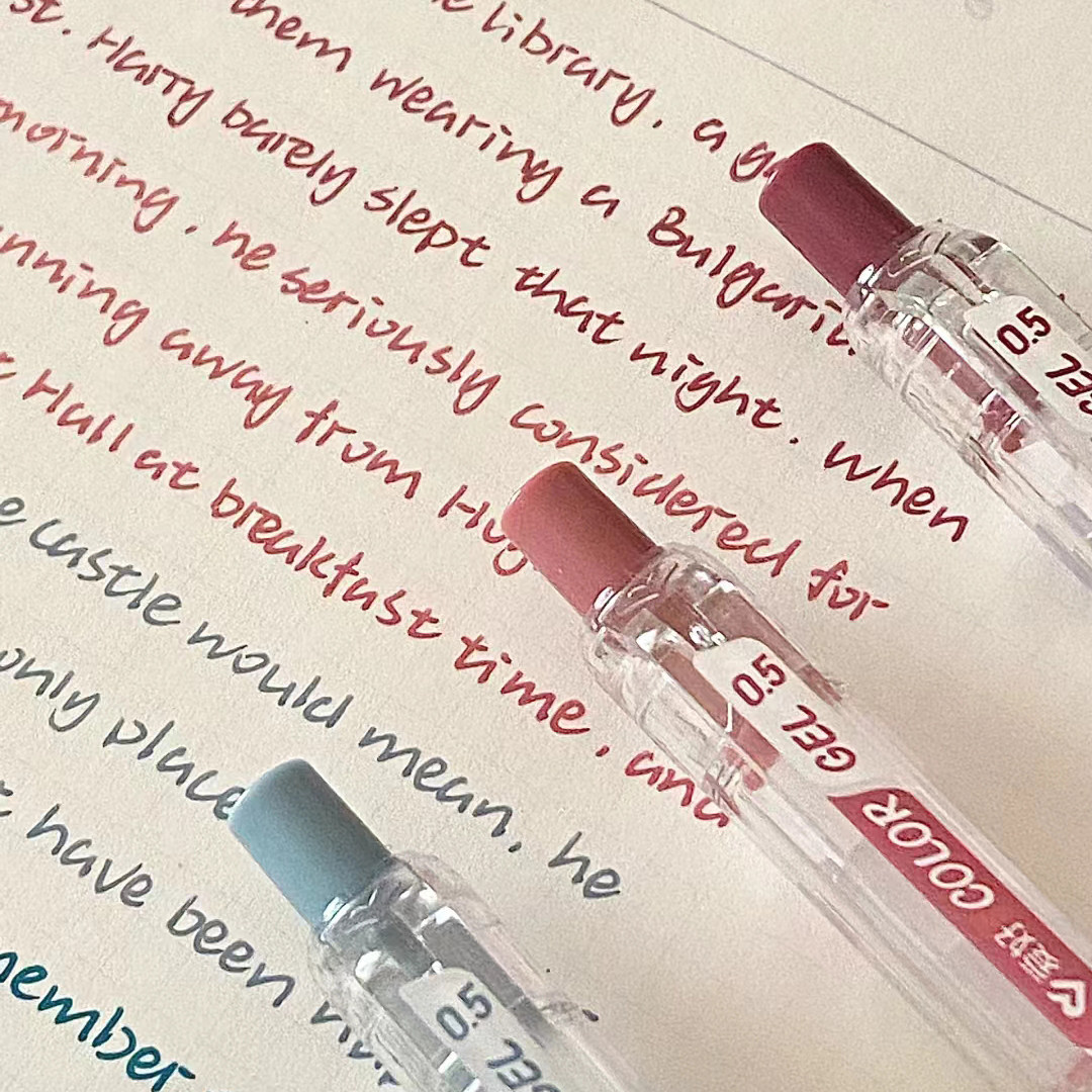 爱好GP260彩色按动中性笔6色DIY手账彩色笔ins学生笔记标记重点笔 - 图0