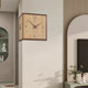 Carpenter uncle living room corner clock home modern simple corner dining room double-sided clock wall watch solid wood
