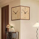 Carpenter uncle living room corner clock home modern simple corner dining room double-sided clock wall watch solid wood