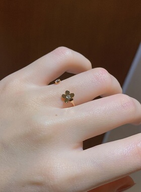 不掉色！雏菊花朵尾戒动物狐狸