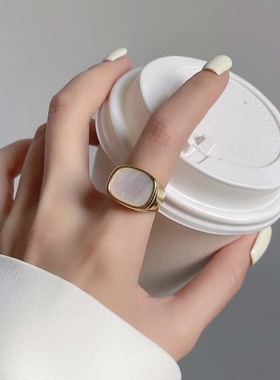 钛钢戒指不掉色轻奢小众高级感