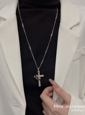 钛钢男女情侣圆环项链