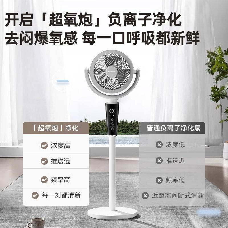 艾美特电风扇家用空气循环扇大风力驱蚊静音落地扇官方旗舰店新款,淘宝优惠券,粉丝福利购,淘宝优惠卷