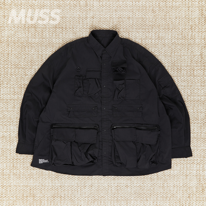 现货 FRESHSERVICE TACTICAL POCKET L/S SHIRT 机能口袋廓形衬衫 - 图1