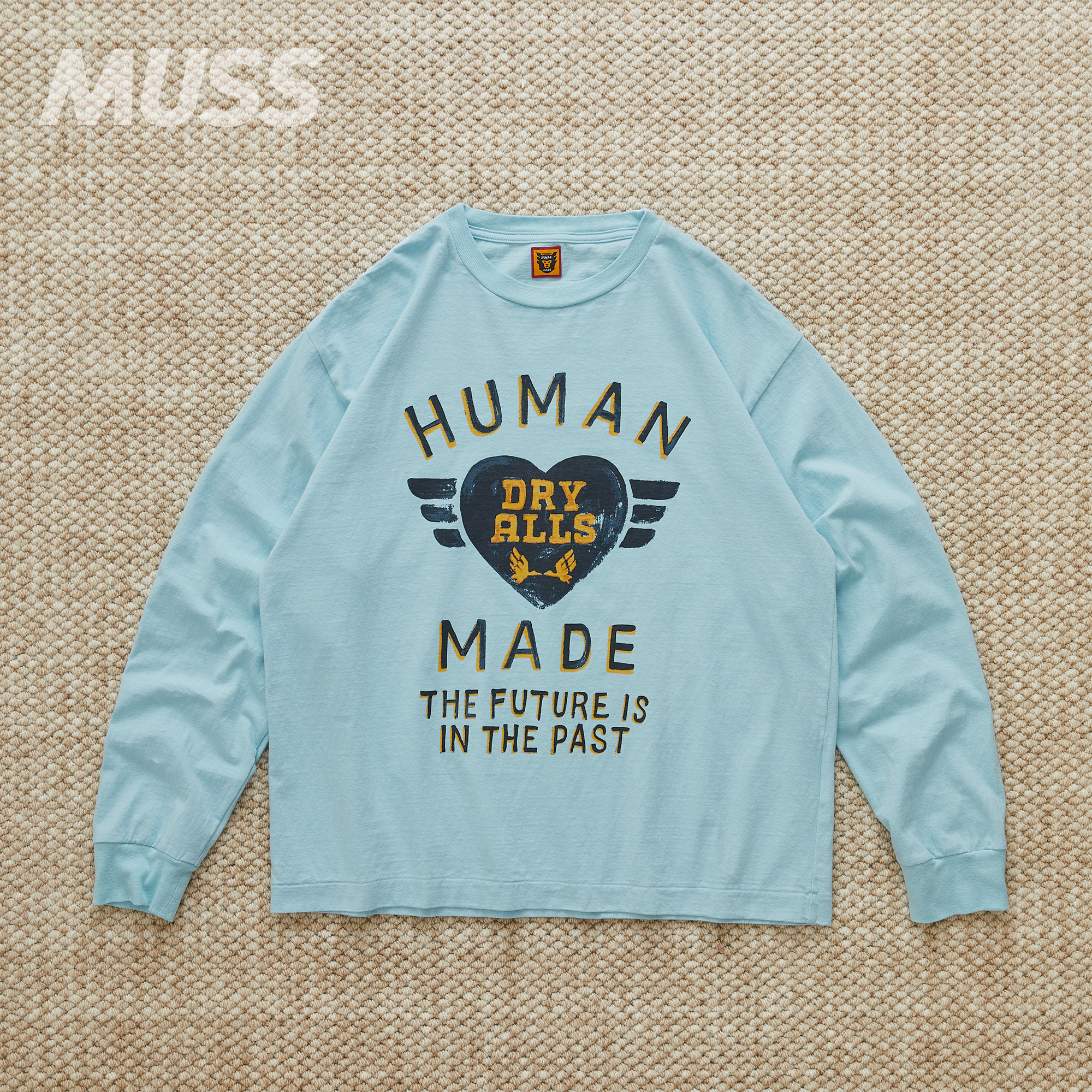 现货 HUMAN MADE GRAPHIC L/S T-SHIRT 日产翅膀爱心印花长袖T恤 - 图0