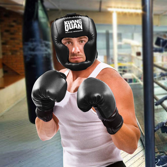 Boxing head protection and mouth protection for adults and children