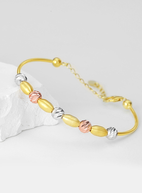 adhora双色扁珠手镯女小众设计感手链