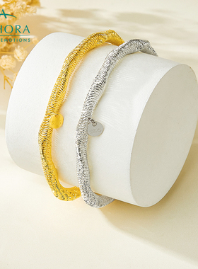 adhora意大利编织波浪手链女小众设计感手饰2024款送闺蜜生日礼物