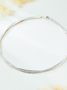 adhora欧美设计感女轻奢高级双扭星花项链锁骨链秋冬新款毛衣链