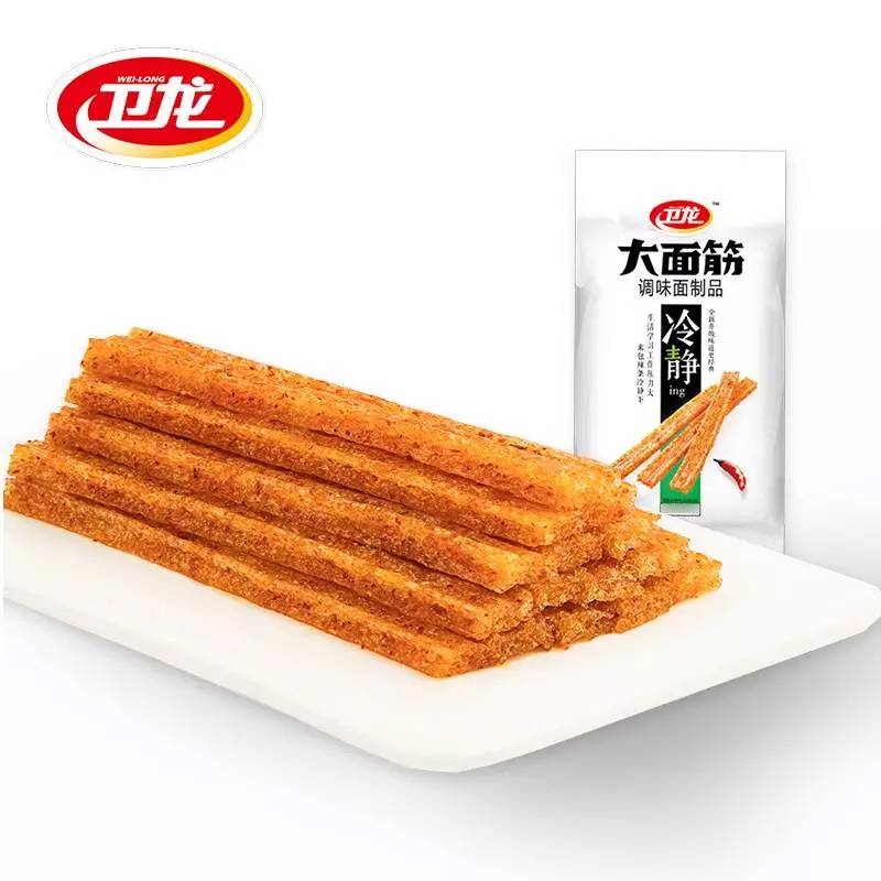 好食期超市旗舰店卫龙大面筋经典香辣味网红辣条辣片小吃怀旧休闲零食112g*3好食期3