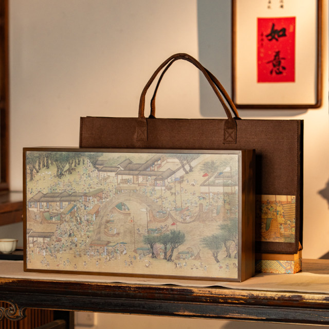 Shanlianhu Pen Qingming Along the River Picture Four Treasures of the Study Set