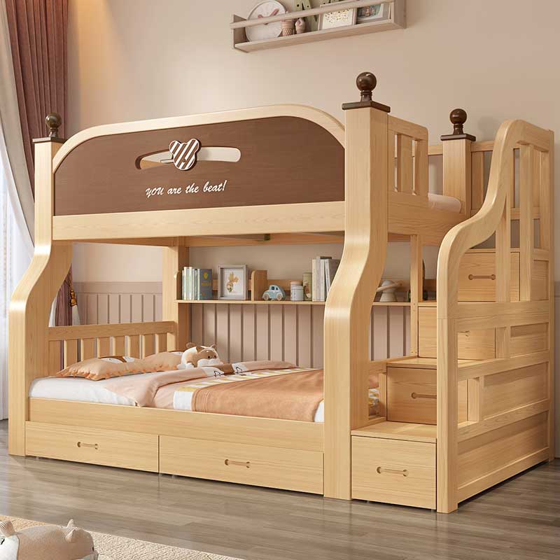 全实木上下床双层床两层高低床儿童双人床上下铺木床小户型子母床