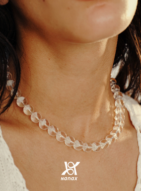 NanaX雪山项链宝塔白水晶