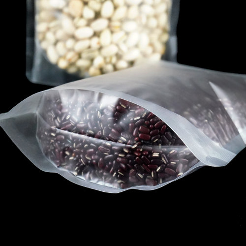 磨砂自立自封 食品级哑光透明密封袋子白色小塑封口可立体包装 袋 - 图3