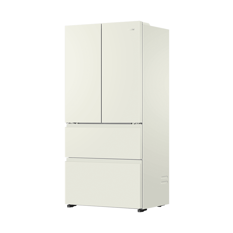 海尔统帅463L零嵌入式冰箱家用法式多门白色奶油风超薄全底部散热-图3