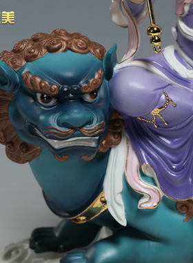 微美陶瓷12寸16寸文殊普贤菩萨像