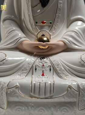 佛堂三清神像供奉摆件微美陶瓷