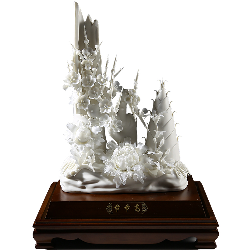 微美陶瓷节节高白瓷花摆件大小号家居饰品装饰品时尚现代摆设品