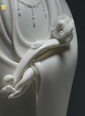 微美陶瓷23寸海浪如意观音佛像