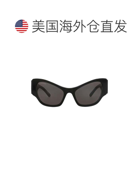 自营balenciaga猫眼框再生醋酸盐太阳镜-黑色黑色灰色 美国奥莱直
