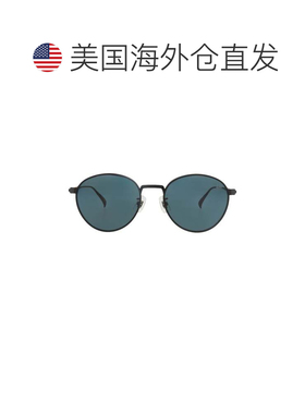 自营dunhill圆形镜框钛金太阳眼镜-黑色黑色灰色 美国奥莱直发