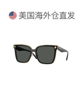 自营Versace全框蝴蝶太阳镜，黑色镜框和深灰色镜片Ve2278Dgb1/87