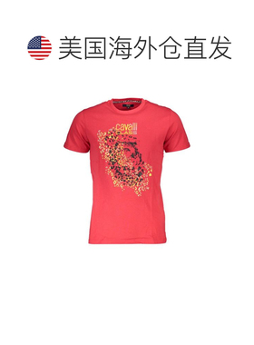 自营Cavalli Class blue Cotton Men's Polo Men's Shirt - red