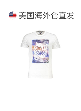 自营Cavalli Class Cotton Men Men's T-Shirt - white 美国奥莱
